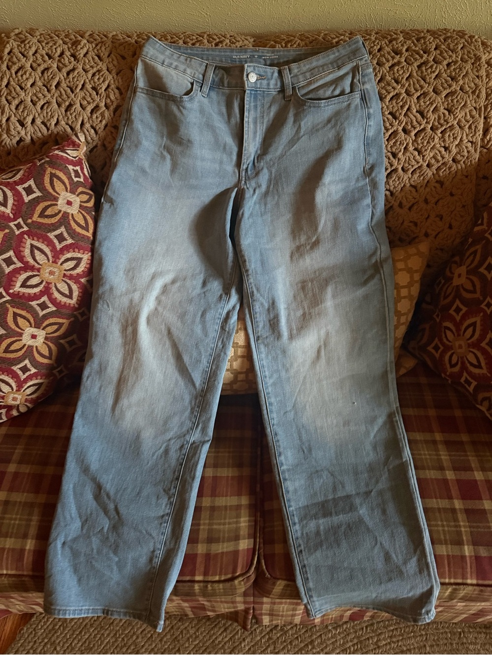 Old Navy Light Wash Wow Loose Jeans - Light Blue